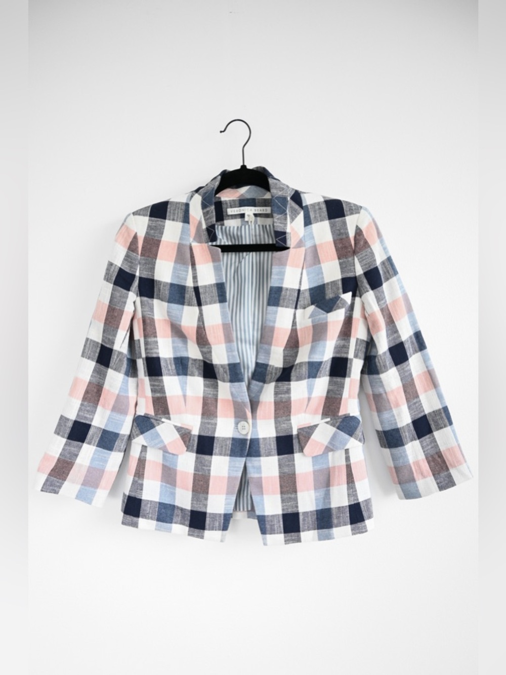 Veronica Beard Schoolboy Dickey Plaid Blazer, Size 4, Great Condition - Picture 3 of 10